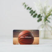Basketbal Thema Contact Visitekaartjes (Staand voorkant)