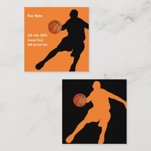 Basketbal thema cool twee kant Visitekaartjes (Voorkant / Achterkant)