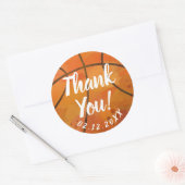 Basketbal thema dank u ronde sticker (Envelop)
