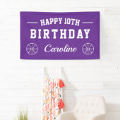 Basketbal thema Happy Birthday party custom Spandoek (Insitu)
