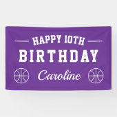 Basketbal thema Happy Birthday party custom Spandoek (Horizontaal)