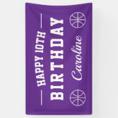 Basketbal thema Happy Birthday party custom Spandoek (Verticaal)