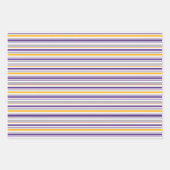 Basketbal thema Pattern Design Gold & Paarse Inpakpapier Vel (Voorkant 3)