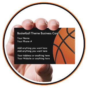 Basketbal Thema Profielkaarten Visitekaartje