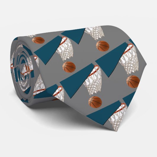 Basketbal thema stropdas (Opgerold)