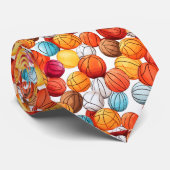 Basketbal thema stropdas (Opgerold)