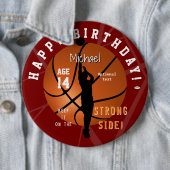 Basketbal Thema Verjaardag ButtonHAMbyWG Ronde Button 6,0 Cm (In situ)