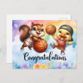 Basketbal thema voor Felicitaties Briefkaart (Voorkant / Achterkant)