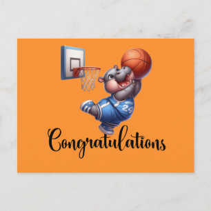 Basketbal thema voor Felicitaties Briefkaart