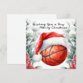 Basketbal thema voor Kerstmis Feestdagenkaart (Voorkant / Achterkant)