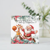 Basketbal thema voor Kerstmis Feestdagenkaart (Staand voorkant)