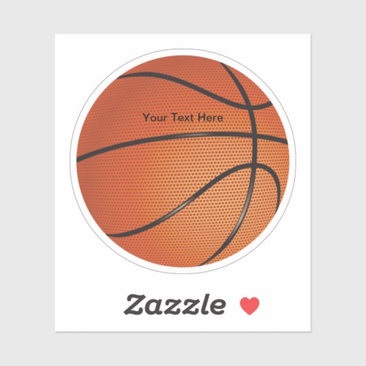 Basketbal thema vorm sticker (Vel)