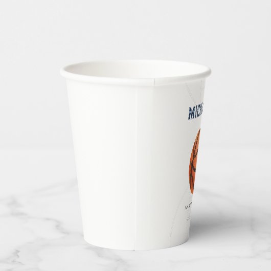 Basketbal Theme Verjaardag Paper Cup Papieren Bekers (Rechts)