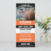 Basketbal Ticket Verjaardag Kaart (Staand voorkant)