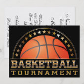 Basketbal toernooi uitnodiging (Voorkant / Achterkant)