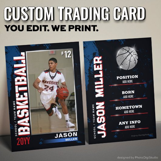 Basketbal Trading Kaart, Basketbal Speler Kaart Contactkaartje