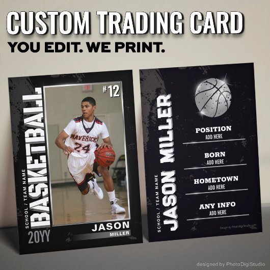 Basketbal Trading Kaart, Basketbal Speler Kaart Contactkaartje