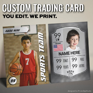 Basketbal Trading Kaart Player Stats Shield Kaart Contactkaartje