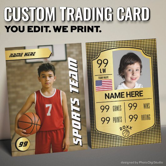 Basketbal Trading Kaart Player Stats Shield Kaart Contactkaartje