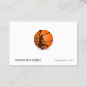 Basketbal Trainer Coach Modern Professional Visitekaartje (Voorkant)