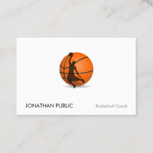 Basketbal Trainer Coach Modern Professional Visitekaartje