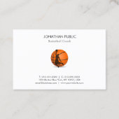 Basketbal Trainer Coach Modern Professional Visitekaartje (Achterkant)