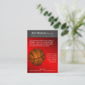 Basketbal Trainer Coach Visitekaartje (Staand voorkant)