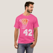  basketbal trui nummer 42 Speler nummer T-shirt (Voorkant volledig)