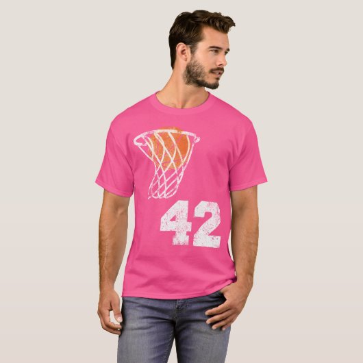 basketbal trui nummer 42 Speler nummer T-shirt (Voorkant volledig)