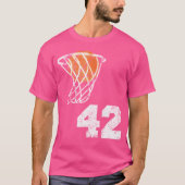  basketbal trui nummer 42 Speler nummer T-shirt (Voorkant)