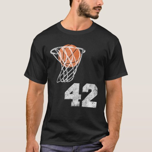  basketbal trui nummer 42 speler nummer t-shirt (Voorkant)
