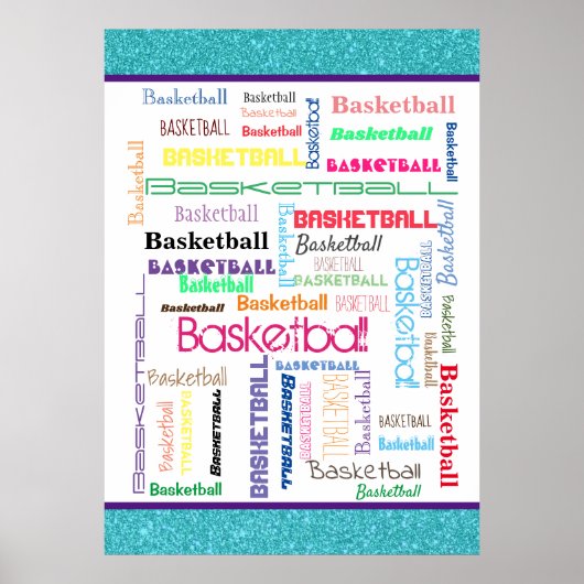 Basketbal typografie poster (Voorkant)