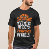 Basketbal Uitgevonden door Boys Hoop Junkie Basket T-shirt (Voorkant)