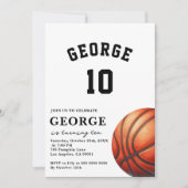 Basketbal Uitnodigen, Jongen Verjaardagsfeest Kaart (Voorkant)