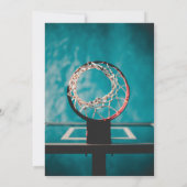 Basketbal Uitnodigen, Jongen Verjaardagsfeest Kaart (Achterkant)