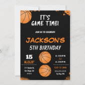 basketbal uitnodiging (Voorkant)