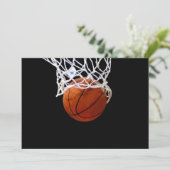Basketbal uitnodiging (Staand voorkant)