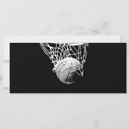 Basketbal Uitnodiging - Sport Uitnodigingen (Voorkant)