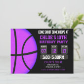 Basketbal Uitnodiging - Sports Invitation Girl (Staand voorkant)