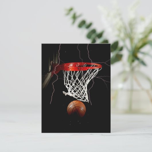 Basketbal uitnodigingen (Staand voorkant)