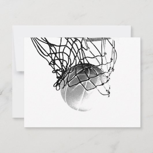 Basketbal Uitnodigingen (Voorkant)
