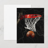 Basketbal Uitnodigingen Aankondigingen (Voorkant / Achterkant)