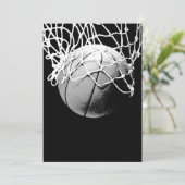 Basketbal uitnodigingen - Basketbal uitnodiging (Staand voorkant)