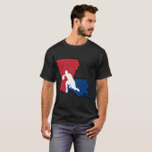 Basketbal USA Kleuren Oversized T-shirt (Voorkant volledig)