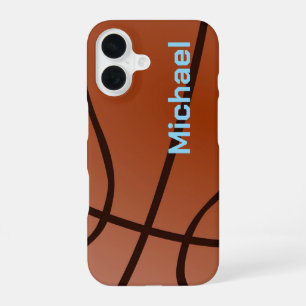 Basketbal Uw Naam Persoonlijke Informatie iPhone 16 Hoesje