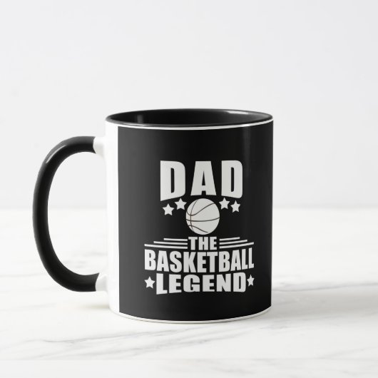 Basketbal vader cadeau mok (Links)