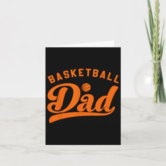 Basketbal Vader Cadeaus Papa Basketbal Vaderdag Kaart (Voorkant)