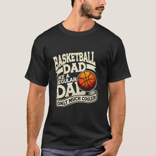 Basketbal Vader houdt van basketbal T-Shirt (Voorkant)
