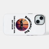 Basketbal Vader iPhone 15 Case (Achterkant horizontaal)