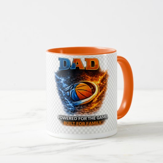 Basketbal Vader Mok – Gepassioneerd voor de Wedstr (Voorkant rechts)